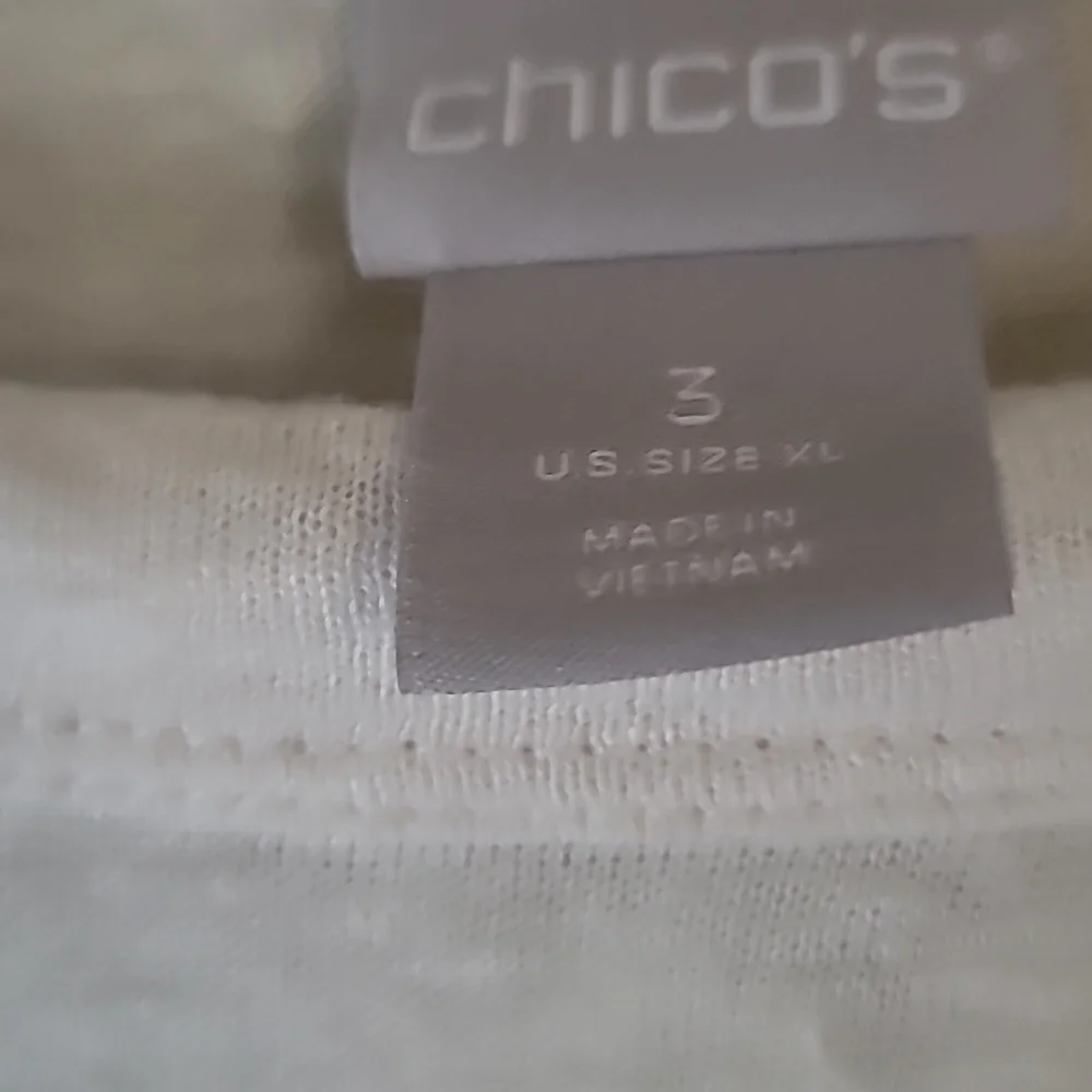 Chico's Boatneck  100% Linen Women Pullover Top XL - Picture 2 of 10